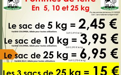 PRIX DES POMMES DE TERRE