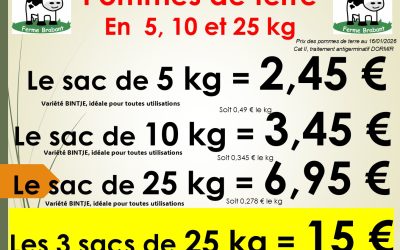 PRIX DES POMMES DE TERRE