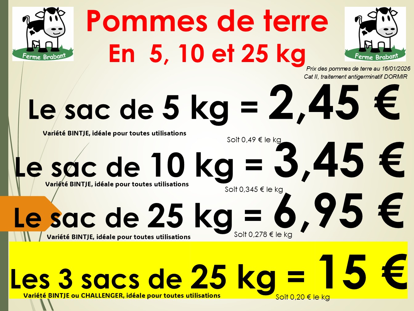 affiche PRIX DES PDT janvier 2026 A3